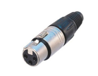 CONECTOR CANON HEMBRA XLR METALICO PLATEADO NEUTRIK SILVER 3 PIN